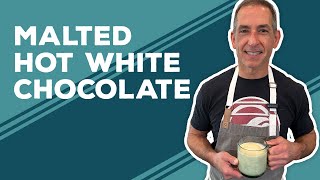 Love amp Best Dishes Malted Hot White Chocolate Recipe  Homemade Hot Chocolate Drink [upl. by Thorne]