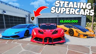 Stealing SUPERCARS in GTA 5 RP [upl. by Hadeehsar]