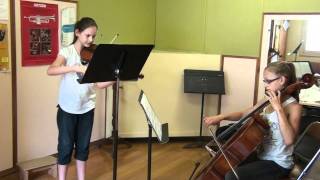 Mozart Allegretto  Violin and Cello [upl. by Eenyaj154]