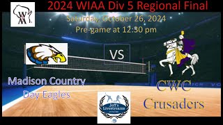 Madison Country Day vs CWC WIAA Div 5 Regional Final 102624 [upl. by Yalahs513]