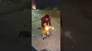 Diwali vlog Manvik vamika fireworks cutebaby happy shortyoutube [upl. by Assille424]