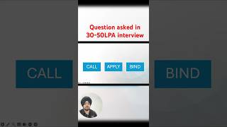 Question asked in 30LPA 40LPA and 50LPA interview questions [upl. by Etnaed]