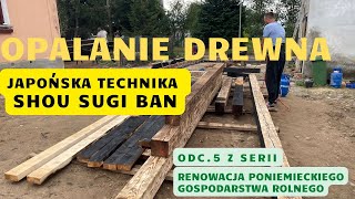 Odcinek 5 Opalanie drewna japońską metodą Shou Sugi Ban Konserwacja drewna [upl. by Arnold242]