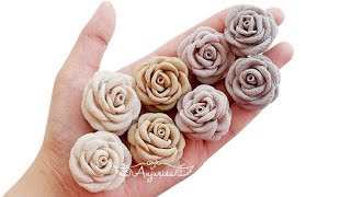 Mini Fabric Flowers  Fabric Rose Flower Tutorial [upl. by Rimas901]