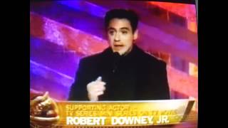 Robert Downey Jr wins Golden Globe for Ally McBeal [upl. by Ilarrold]