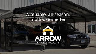 Arrow Carport 20 ft x 20 ft x 7 ft Eggshell [upl. by Etnasa556]