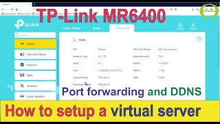 How to setup virtual server port forwarding on the TPLink MR6400  explanation provided [upl. by Yk620]