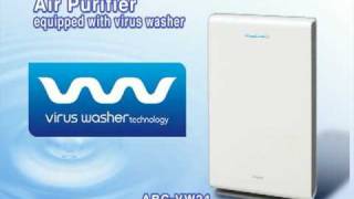 SANYO Virus Washer Air Purifier anti flu virus [upl. by Neile]