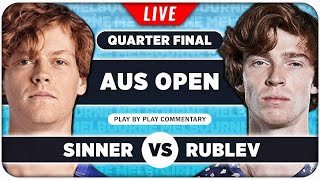 SINNER vs RUBLEV • Australian Open 2024 QF • LIVE Tennis PlaybyPlay Stream [upl. by Madison552]