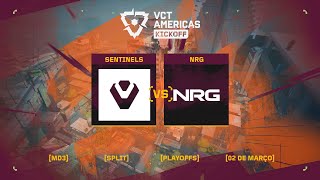 NRG x Sentinels Mapa 3 Split  VCT Americas Kickoff [upl. by Fachan617]