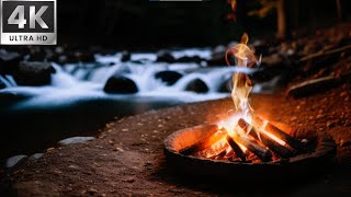 Fireplace amp Burning Logs 🔥 Relaxing Fireplace 3 Hours for Stress Relief Sleep Relax [upl. by Aneerehs]