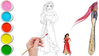 Coloring with Sticker Book Dress Up Disney Princess ArielSnow WhiteBelleCinderella [upl. by Renae]