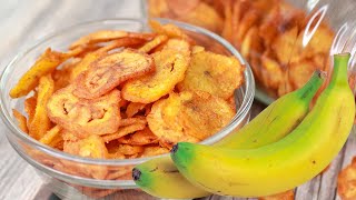 Crispy Banana Chips Recipe  Homemade Banana Chips Recipe  Tea Time Snacks  Toasted [upl. by Trinia]