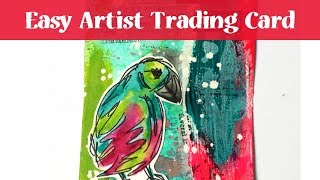 Mixed Media Art Trading Card Tutorial with Distress Ink [upl. by Ezeerb]