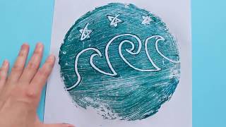 Kids Art  How To Create Monoprints [upl. by Refenej]