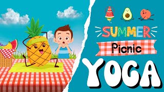 🍉 Summer Picnic Yoga 🧘‍♀️ Calming Yoga for Kids  Kids Yoga  Summer Brian Break  Summer Yoga 🌞 [upl. by Grand]