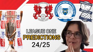 MY LEAGUE ONE PREDICTIONS 2425 [upl. by Enirol]