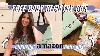 Amazon Baby Registry Welcome Box Unboxing  Review ☆ August 2021 ☆ Free Baby Items When Pregnant [upl. by Forster]