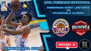 MPBL HIGHLIGHTS PRESEASON INVITATIONAL 2024 PAMPANGA VS VALENZUELA FEBRUARY 22 2024 [upl. by Agem913]