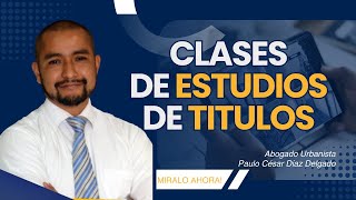 Clases de estudios de títulos [upl. by Lalittah]