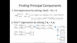 PCA 5 finding eigenvalues and eigenvectors [upl. by Jeu564]