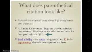 Parenthetical Citations for Argumentative Essay [upl. by Ferd]