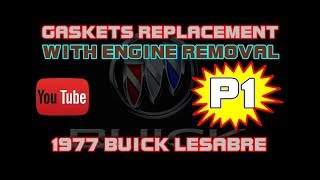 ⭐ 1977 Buick LeSabre  350  Engine Removal  Gasket Overhaul  Part 1 [upl. by Tarah]