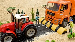 Rescue Garbage Truck and Speed Bumps  Toy Car Story  BIBO TOYS [upl. by Haidabo]