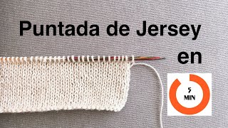 Puntada de JERSEY STOCKINETTE STITCH en 5 minutos  Curso básico de tejido [upl. by Fokos]