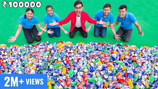 ₹100000 Treasure From Trash Challenge Ft Crazy XYZ🔥 हमने कचरे से बना दिया खज़ाना  100 Real [upl. by Liuqnoj]