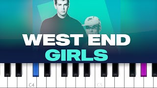 Pet Shop Boys  West End Girls piano tutorial [upl. by Johnny]