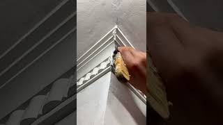 Plastering line splicing process for bedroom corner [upl. by Marlea410]