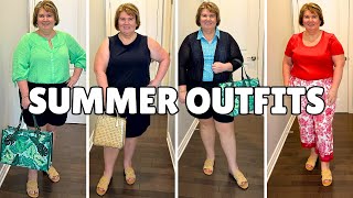 Talbots NEW Summer Arrivals Outfits for Women over 50 Petite Apple Shape [upl. by Qifahs]