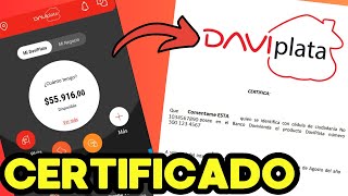 Descargar CERTIFICADO DAVIPLATA │Certificado Bancario │ 2024 [upl. by Bissell]