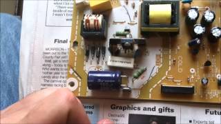 Phillips 22pfl450f7 not turning on fix repair [upl. by Ehtylb]