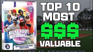 TOP 10 MOST VALUABLE CARDS IN 2024 TOPPS BIG LEAGUE [upl. by Allenotna]