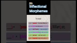 Inflectional Morphemes [upl. by Aynotahs]