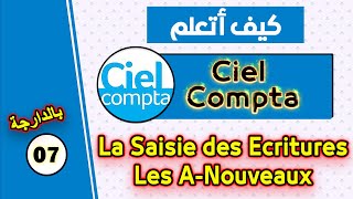 Ciel Comptabilité 07 La Saisie des Écritures  Les ANouveaux [upl. by Nimref]