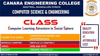 VTU COMPUTER NETWORKS AND SECURITY18CS52WEB AND HTTPM1 L2 [upl. by Omor]