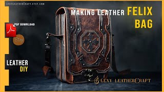 Leather Bag DIY  Making Crossbody bag [upl. by Wylde]