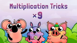 Multiplication by 9  Multiplication Tricks for Kids [upl. by Swainson293]