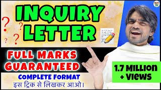 Inquiry Letter Trick  Inquiry Letter Format  Class 1011  Term 2  Letter Writing In English [upl. by Orfinger]