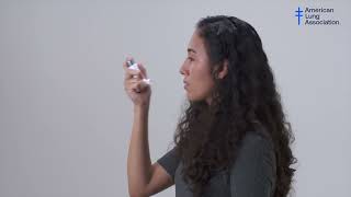 How to Use a MeteredDose Inhaler without a Valved Holding Chamber [upl. by Hara]