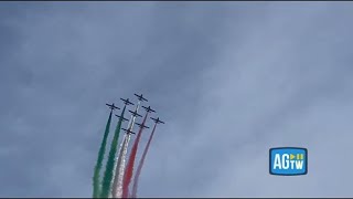 GP di Formula 1 a Monza il passaggio delle Frecce Tricolori sopra l’Autodromo [upl. by Tanah]