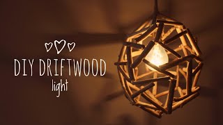 DIY LAMP  Driftwood Pendant Light  Dhara Patel [upl. by Quincey]