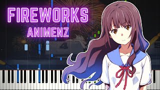 Animenz Fireworks  Uchiage Hanabi OST  Piano Tutorial  Synthesia [upl. by Shriver]