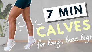 CALVES ONLY WORKOUT  for long lean amp toned legs 7 MIN [upl. by Syned]