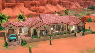 Southwest House Build  Sims 4  No CC 🏜️🌵 [upl. by Claudette]