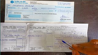 How To Fill Up Cheque Deposit Form  Cheque Deposit Form Kaise Bhare [upl. by Enetsirhc]