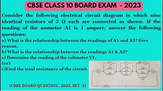 Consider the following electrical circuit diagram in which 9 class10physics science cbse 2024 [upl. by Dreher]